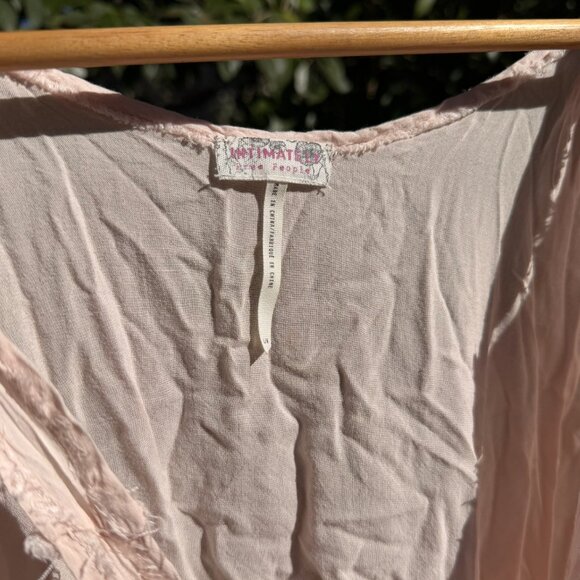 Free People Intimately Lace Hem Tank | Blush Pink Flowy Boho Cami Medium - Picture 2 of 4